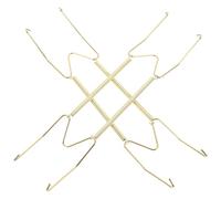 Abaodam 2pcs Wall Plate Hangers Spring-Loaded Invisible Installation Copper Alloy Golden W Shape Holder Leaves No Trace Or Damage for Decorative Plates Wall Hanging