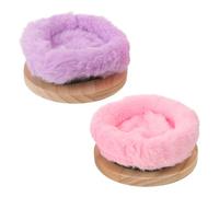 Abaodam 2pcs Warm Bird Nest Bed for Cockatiels and Parrots Cozy Snuggle Hut with Soft Cushioning for Winter Comfort Promotes Natural Rest and Hiding Instincts Purple Pink