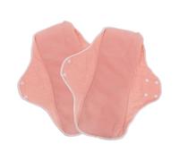 Abaodam 2pcs Washable Menstrual Pads XL Coral Pink 25x33cm Reusable Cotton Postpartum Leak Protection Incontinence Feminine Sanitary Napkins for Women