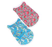 Abaodam 2Pcs Wear Resistant Portable Dog Shirt Comfortable Puppy Clothes Breathable Pet Vest for Small Dogs Fashionable Red Strawberry and Leaf Print
