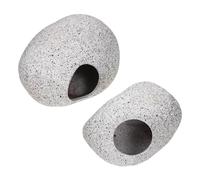 Abaodam 2Pcs Wear Resistant Shrimp Caves Vivid Aquarium Decor for Fish Tanks Safe Purple Sands Material for Betta Cichlid Lifelike Design