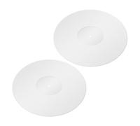 Abaodam 2pcs White Acrylic Record Player Slipmat 12 Inch Anti-static Turntable Mat with Noise Reduction and Anti-slip Features for Professional Studio Equipment