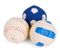 Abaodam 2pcs White Latex Dog Chew Ball for Teething Relief and Soothing Discomfort, Sturdy Pet Ball Suitable for Training and Playtime