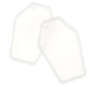 Abaodam 2pcs White Silicone Coffin Keychain Pendant Mold DIY Epoxy Resin Casting Mold for Jewelry Making Crafts and Keyring Charm Accessories