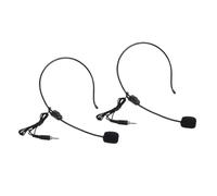 Abaodam 2PCS Wired Earhook Microphone with Threaded Jack Head-mounted One-way Mic for Clear Voice Amplification Stable Design Suitable for Voice Amplifiers and Laptops