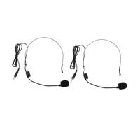 Abaodam 2pcs Wired Headset Microphone with 3.5mm Jack, Noise-reducing Condenser Microphones for Live Streaming, Interview Recording, and Speaker Use in Professional and Portable Scenarios