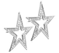 Abaodam 2pcs Women’s Pentagram Brooch Pins 4x4cm Vintage Suit Lapel Pin Accessories for Business, Wedding, Valentine’s Day, Mother’s Day