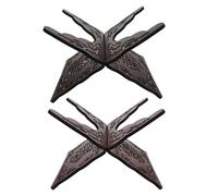 Abaodam 2pcs Wooden Book Holder Wooden Prayer Stand Elegant Carved Design Stable Construction Exceptional Durability Refined Folding Hands-Free Display Easel for Kitchen Cookbook Holder