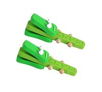 Abaodam 2Pcs Wooden Castanets Lightweight Educational Musical Instrument for Rhythm Development and Early Music Exploration