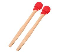 Abaodam 2pcs Wooden Gong Mallets Drumsticks with Wood Handle for Percussion Instruments, Beginner and Adult Drumsticks for Gong Playing and Music Performance