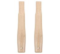 Abaodam 2pcs Wooden Hammer Handle Replacement 18cm Square Hole Khaki