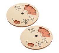 Abaodam 2pcs Wooden Melody Tool Circle of Fifths Chord Wheel with No Burr and Simple Operation, for Placing on Desks or Small Spaces, for Piano and Ukulele Musicians