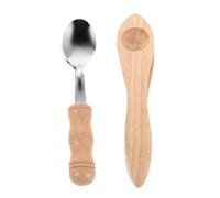 Abaodam 2pcs Wooden Music Spoons Metal Rubber Wood Percussion Instruments for Rhythm Skill Development Party Festival Traditional Folk