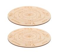 Abaodam 2pcs Wooden Pendulum Board with Evil Eye Design, Elegant Geometric Divination Tool and Stylish Home Decoration for Wicca Altar Supplies and Party Use