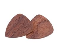 Abaodam 2pcs Wooden Pick for Folk Guitar Black Walnut Material Practical Guitar Plectrum Accessories for Stringed Music Instrument for Beginners Professional Players