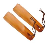 Abaodam 2pcs Wooden Shoehorns with Ergonomic Design for Comfortable and Convenient Use, Smooth Surface Shoe Lifters for Travel and Daily Shoe Care