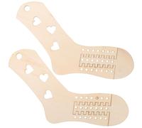 Abaodam 2pcs Wooden Sock Knitting Form for Shaping Woven Stockings