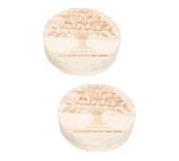 Abaodam 2pcs Wooden Tooth Box Keepsake Box Teeth Saver Boy Girl for Fetal Hair Saver for Preserving Precious Memories