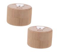 Abaodam 2pcs Wooden Tooth Fairy Keepsake Box for Kids Lightweight Baby Tooth Storage Case with Cute Design for Easter and Shower Parties