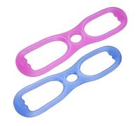 Abaodam 2pcs Word Chest Developer Resistance Bands Silicone Yoga Pulling Exerciser for Body Building Stylish Durable Fitness Tool Blue Purple