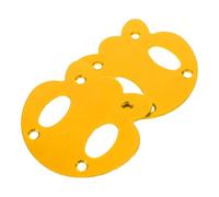 Abaodam 2pcs Yellow Aluminum Skateboard Deck Anti Sinking Gaskets Panda Design Longboard Deck Pads for Skatepark Repair and Beginner Skateboarders