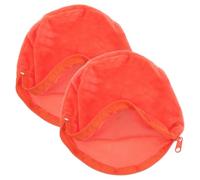 Abaodam 2pcs Zippered round Hand Warmer Case with Soft Lint Material, Insulated Anti-scald Sleeve for Portable Warmth, for Working and Studying in Winter, Orange