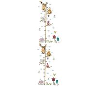 Abaodam 2pcs Zoo Animal Measurement Wall Decal Panda Height Chart Removable Wall Sticker Nursery Decor Chart