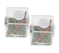 Abaodam 2Set Jumping Spider Habitat Box High Transparent Cage for Small Tarantula Breeding and Feeding Lightweight and Portable Insect Enclosure