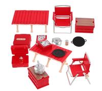 Abaodam 2set Toddler Camping Toy Set With Small Foldable Chairs Pretend Picnic Table And Stove Simulation Playset For Kids Backyard Park Indoor Playtime