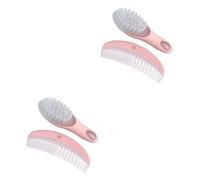 Abaodam 2sets Boy Girl Hairbrush Comb Essentials for Newborn Gentle Detangling Brush Soft Bristles Massage Comb for Boy Gifts Static