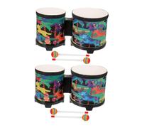 Abaodam 2sets Boys and Girls Bongo Drum Percussion Hand Drum Set Musical Toys for Toddlers Learning Indoor Outdoor Playing Childrens Musical Instruments