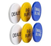 Abaodam 2sets Chip Press Bingo Game Chips Poker Gambling Number Game Tokens Dealer Button Bingo Counting Gaming