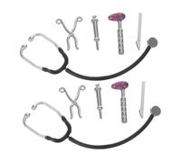 Abaodam 2sets Doctor in The Doll House Dollhouse Mini Stethoscope Simulated Doctor Stethoscope Miniature Stethoscope Simulation Stethoscope Model Mini House Accessory Silver Alloy