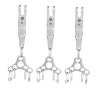 Abaodam 2sets Durable Outdoor Suspension Clips Fashion Hanging Bag Pendants for Key Storage Climbing Buckle Keychains Silver Color for Hiking and Camping Activities 3pcs*2