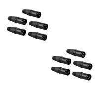 Abaodam 2sets Male Microphone Cable 3-pin Connector Coiled Patch Cord for Amplifier Ktv Stage Lighting Diy Audio Equipment 5pcs*2