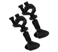 Abaodam 2sets Microphone Clip Holder Rotating Mic Clamp for Live Streaming Recording and Public Speaking Design Easy Installation Compatible Microphones