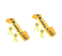 Abaodam 2sets Mommy Sash and Daddy Corsage Pin for Pregnancy Belt Shower Photo Props