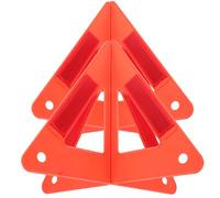 Abaodam 2sets Reflective Car Safety Triangles Plastic Road Warning Signs Emergency Roadside Safety Kit for Vehicles and Maintenance Trucks