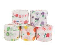 Abaodam 2sets Self Fruit Themed Wide Vet Wrap for Dogs Convenient Sports Protection Tapes for Care and Easy Bandaging 5rolls*2