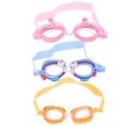 Abaodam 2sets Swimming Goggles Cartoon Design Fog for Swimming Training Summer Fun Includes Blue Fish Orange Crab Goggles 3pcs*2