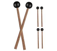 Abaodam 3 Pairs Ergonomic Tongue Drumsticks for Percussion Instruments High Grade Rubber Mallet Heads Durable and Practical Drum Accessories for Music Enthusiasts and Learners