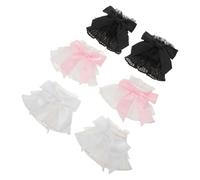 Abaodam 3 Pairs Fake Arm Sleeves Ruffled Wrist Lace Material Professional-level Touch Enhanced Nail Presentation Elegant Style for Beauty Bloggers Nail Photo Background