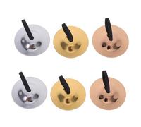 Abaodam 3 Pairs Finger Cymbals Hand Held Percussion Zills for Orff Music Education and Rhythm Development Ergonomic Design for Easy Play and Social Growth Gold Silver Rose Gold