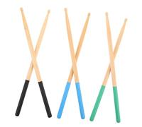 Abaodam 3 Pairs Maple Drumsticks Non Slip Grip Wooden Percussion Sticks for Electronic and Acoustic Drums Ergonomic Design for Band Practice Drumming and Teaching