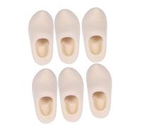 Abaodam 3 Pairs Miniature Doll House Wooden Shoes Unpainted Klompen 4cm DIY Decorative Dutch Wood Shoe Accessories for Miniature Craft and Dollhouse Décor