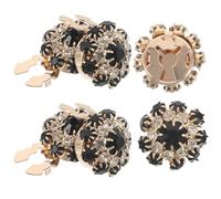 Abaodam 3 Pairs Rhinestone Button Covers Clip-on Sleeve Button Accessories for Women and Men, Easy Application with Integrated Stability, Stylish Decoration for Quick Transformation
