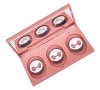 Abaodam 3 Pairs Self Adhesive Lash Strips Multiple Styles Mixed Pink Fiber False Eyelashes Reusable Lightweight Eye Lashes Extension for Women Makeup Accessories