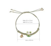 Abaodam 3 Pcs Adjustable Cat Maneki Neko Bracelets Japanese Fortune Rope with Bell Charm Lucky Cat Wrist Jewelry in Red Green Black for Women and Gift