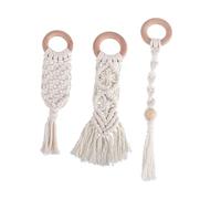 Abaodam 3 Pcs Cotton Rope Teether Sticks Bite Resistant Chewing Aid for Pets Easy to Clean Practical Teeth Stick