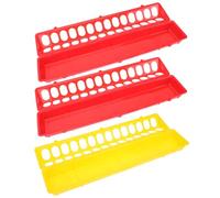 Abaodam 3 Pcs Pigeon Feeding Trough Long Food Containers with Anti-Spill Design 500×125×80Mm for Bird Cages, Sturdy Pigeon Cage Food Boxes for Breeding Supplies